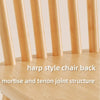 2pcs Solid Wood Windsor Dining Chairs Practical Kitchen Chair Spindle Backrest