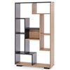 Costway 120cm Tall Bookshelf Modern Geometric Bookcase Book Storage Organizer