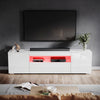 Modern White 180cm High Gloss TV Stand Cabinet Cupboard Unit with RGB LED Lights