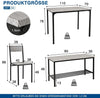 Modern 2/4 Seat Dining Table and Chairs Set Metal Wood Kitchen Home Restaurant