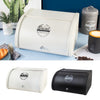 Extra Large Metal Bread Box Roll Top Bin Storage Loaf Kitchen Counter Organiser