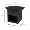 Fire Pit Large Garden & Patio Modern Square Outdoors Black Log Store Wood Burner