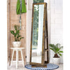 3-in-1 Jewelry Cabinet 360° Swivel Armoire Storage Unit w/Full Length Mirror