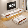 220cm Floating TV Stand Wall Mounted TV Shelves TV Media Console White Marble