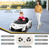 Licensed Lamborghini 4WD Kids Ride-on Toy with LED Lights-White