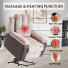 Electric Powered Lift Recliner Sofa Massage Heated Armchairs for Elderly Brown