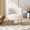 Dressing Table Chair Teddy Sherpa Armchair Padded Single Sofa Golden Legs Lounge