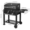 BBQ Smoker Charcoal Barbecue Grill Portable Outdoor Garden Warming Rack Shelves