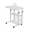 Folding Over Bed Table Dining Tray Laptop Stand Computer Desk +USB Fan LED Light