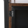 Drinks Cabinet Wine Bar w/ Glass & Bottle Storage | Black Rattan W/ RGB LED