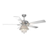 52" Ceiling Fan 5 Blades 3 Speed LED Crystal Chandelier Lamp with Remote Control