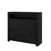 High Gloss 2 Doors Matt Body Sideboard Cupboard Kitchen Buffet Cabinet with LED