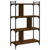 Lechnical Bookcase 4-Tier Brown Oak 76x32x123 Engineered B1B9