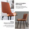 Dining Chairs 2/4Pcs Modern Leather High Back Sturdy Metal Legs Home Office Cafe
