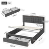 VELVET OTTOMAN STORAGE BED FRAME GAS LIFT UP 4FT6 DOUBLE SIZE WITH DRAWER