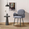 Grey Velvet Dining Chairs Metal Legs Modern Stylish Home Kitchen Lounge Office