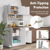 Costway 180cm Tall Pantry Cabinet Kitchen Cabinet Freestanding Buffet Cupboard
