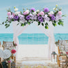 Wedding Artificial Rose Flower Row Arch Floral Ornament Background Arrangement