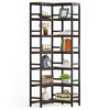 Tribesigns 200cm Tall Corner Bookshelf, 7 Tier Industrial Corner Bookcase