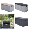 Wood Grain Design Outdoor Plastic Garden Storage Box Outdoor Chest Deck Box Lid