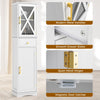Bathroom Storage Cabinet Freestanding Floor Cabinet w/2 Doors White