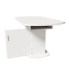 Extendable Oval Dining Table 110/130cm with Storage Compartments, Space-Saving
