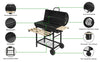 Heavy Duty Large Charcoal Barrel BBQ Grill Garden Barbecue Mini Smoker W/Wheels