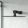 Black Thermostatic Shower Mixer Square Bathroom Concealed Twin Head Valve Set