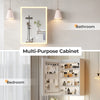 LED Bathroom Mirror Cabinet with Lights Touch Switch 3 Colors LED with Storage