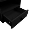 Side Storage Cabinet Bedside Table Bedroom Nightstand with Extra Shelf & Drawer