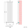 Horizontal Vertical Radiator Flat Panel Oval Column Heating Rad 1800/1600/600