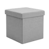 Folding Storage Ottoman Box Drawer Footstool Foldable Bench Chair Footrest Linen