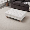 Large Stool Ottomans Tufted Button Pouffe Leisure Bench Coffee Table Living Room