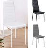 2/4/6x Dining Chairs Faux Leather Padded Chair 2/4/6 Seater with Metal Legs