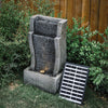 Freestanding Indoor Outdoor Water Feature Garden Cascading Fountain LED Lights