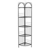3/5 Tier Metal Wire Corner Shelf Bookcase Flower Rack Plant Pot Holder Stand