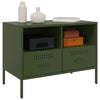 TV Cabinets 2 pcs Olive Green 68x39x50.5 Cold-rolled Steel S7V7