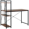 Industrial Computer Desk Storage Book Shelves Workstation Study Writing Table