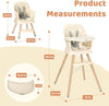 Convertible 6in1 Baby Toddler Infant Highchair Feeding Recliner Seat Table Chair