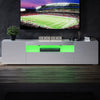 200cm High Gloss TV Stand White Cabinet Unit Doors Storage with RGB LED Cupboard