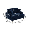 Velvet Loveseat Sofa Couch 2 Seater with Cushions