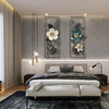 Metal Wall Art Flower Hangings Wall Sculptures Livingroom Decor Ornament 33*21in