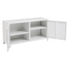 Metal TV Stand Sideboard Office Filing Storage Cabinet Cupboard Doors Cable Hole