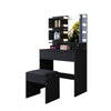 Dressing Table with LED Lights Mirror Vanity Set Makeup Storage Drawer Desk BK