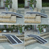 Folding Wheelchairs Ramp Alum Steps Medical Mobility Threshold w/NonSlip Coating