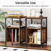 Record Player Stand With Charging Station Vinyl Storage Cabinet Rolling Table