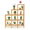 5-Tier Bamboo Plant Holder Stand Plant Shelf Storage Organizer Display Rack