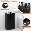 Bathroom Storage Cabinet with Drawer & Removable Hamper-Black