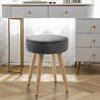 Luxury Kitchen Bar Stools Corduroy Padded Seat ＆ Wooden Legs Salon Lounge Chairs
