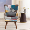 Multi-colour Lounge Chair with Footrest, Backrest and Cushion for Living Room